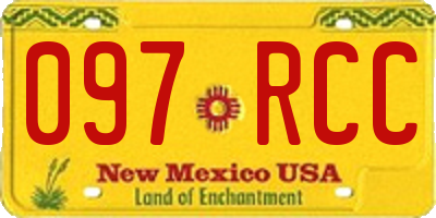 NM license plate 097RCC