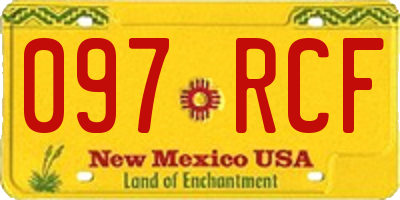 NM license plate 097RCF