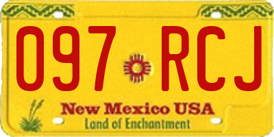 NM license plate 097RCJ