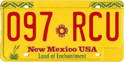 NM license plate 097RCU