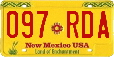 NM license plate 097RDA