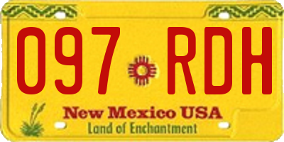 NM license plate 097RDH