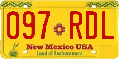 NM license plate 097RDL
