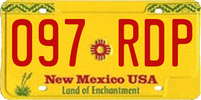 NM license plate 097RDP