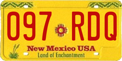 NM license plate 097RDQ