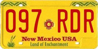 NM license plate 097RDR