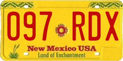 NM license plate 097RDX