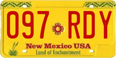 NM license plate 097RDY
