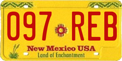 NM license plate 097REB
