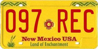 NM license plate 097REC