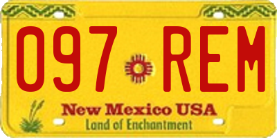 NM license plate 097REM