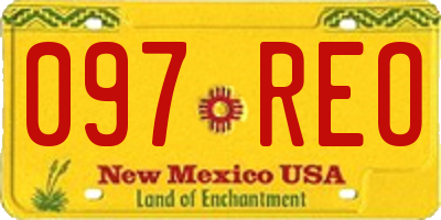 NM license plate 097REO