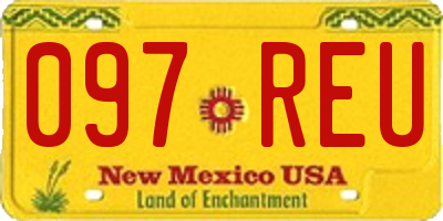 NM license plate 097REU