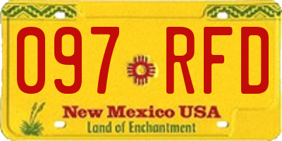 NM license plate 097RFD