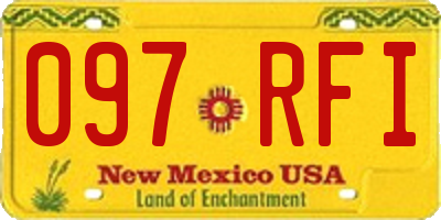 NM license plate 097RFI