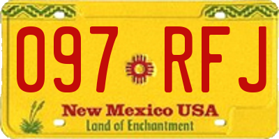 NM license plate 097RFJ