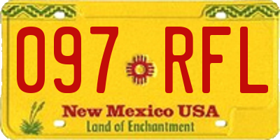 NM license plate 097RFL