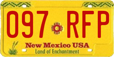 NM license plate 097RFP