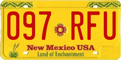 NM license plate 097RFU