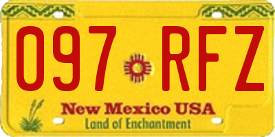 NM license plate 097RFZ
