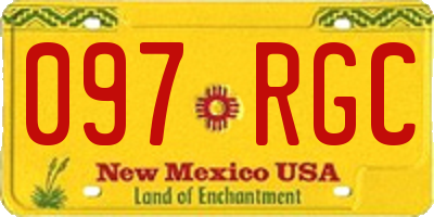 NM license plate 097RGC
