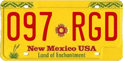 NM license plate 097RGD