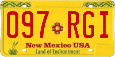 NM license plate 097RGI