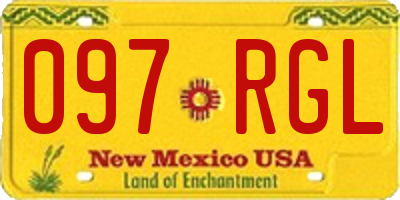 NM license plate 097RGL
