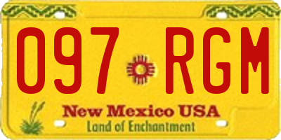 NM license plate 097RGM