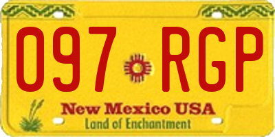 NM license plate 097RGP