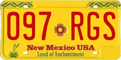 NM license plate 097RGS