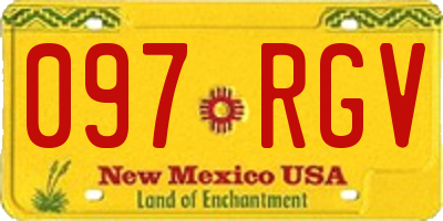 NM license plate 097RGV