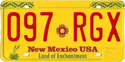 NM license plate 097RGX