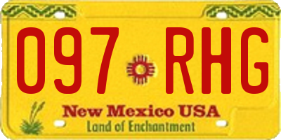 NM license plate 097RHG