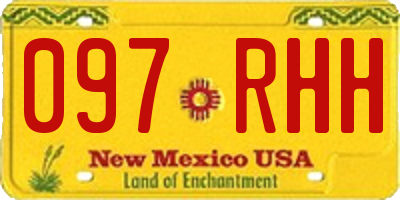 NM license plate 097RHH