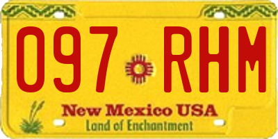NM license plate 097RHM