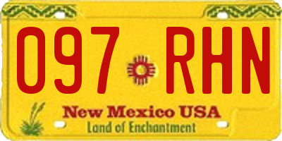 NM license plate 097RHN