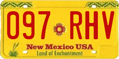 NM license plate 097RHV