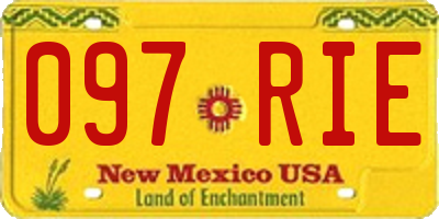 NM license plate 097RIE