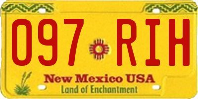 NM license plate 097RIH