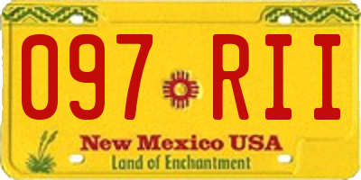 NM license plate 097RII