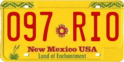 NM license plate 097RIO