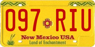 NM license plate 097RIU