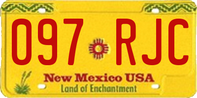 NM license plate 097RJC