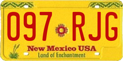 NM license plate 097RJG
