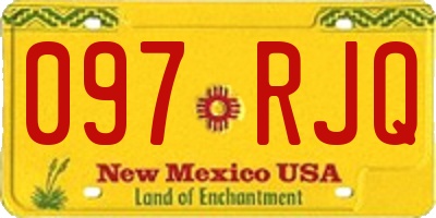 NM license plate 097RJQ