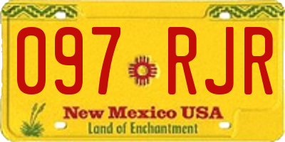 NM license plate 097RJR