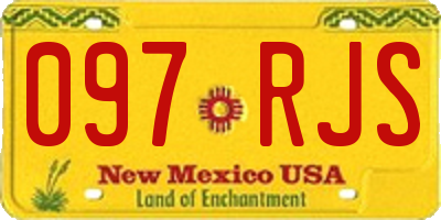 NM license plate 097RJS
