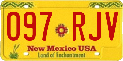 NM license plate 097RJV