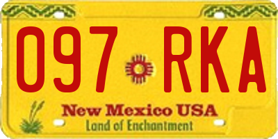 NM license plate 097RKA